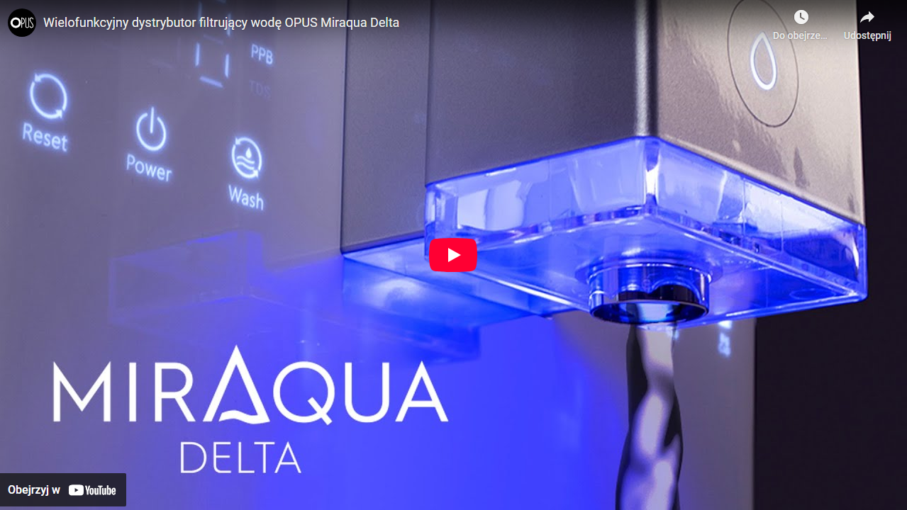 Wielofunkcyjny dystrybutor filtrujący wodę OPUS Miraqua Delta