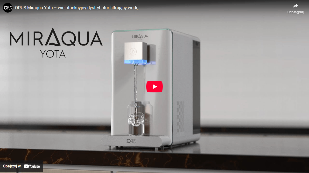 Dystrybutor filtrujący wodę OPUS Miraqua Yota